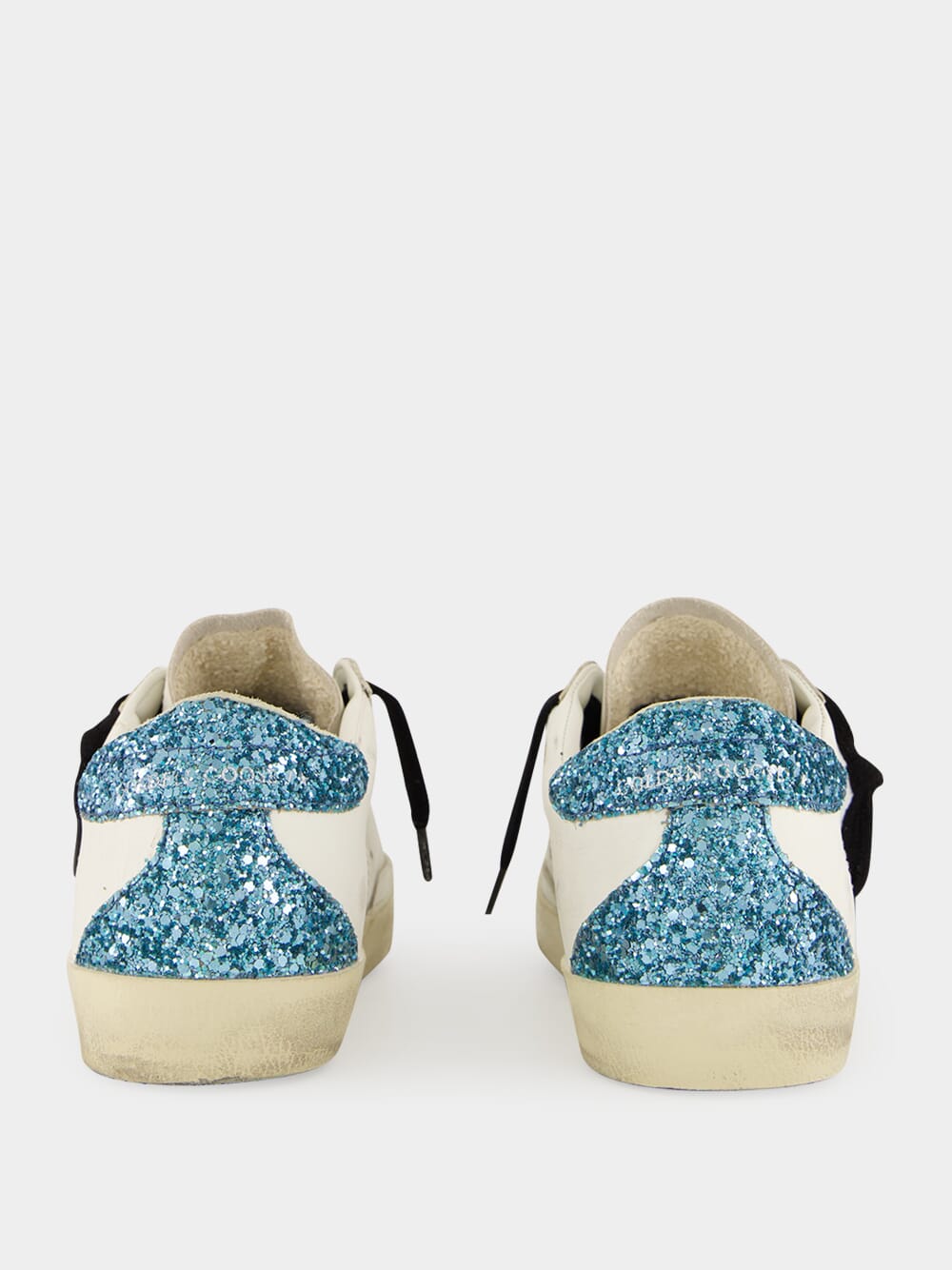 Super-Star Sneakers with Glitter and Suede